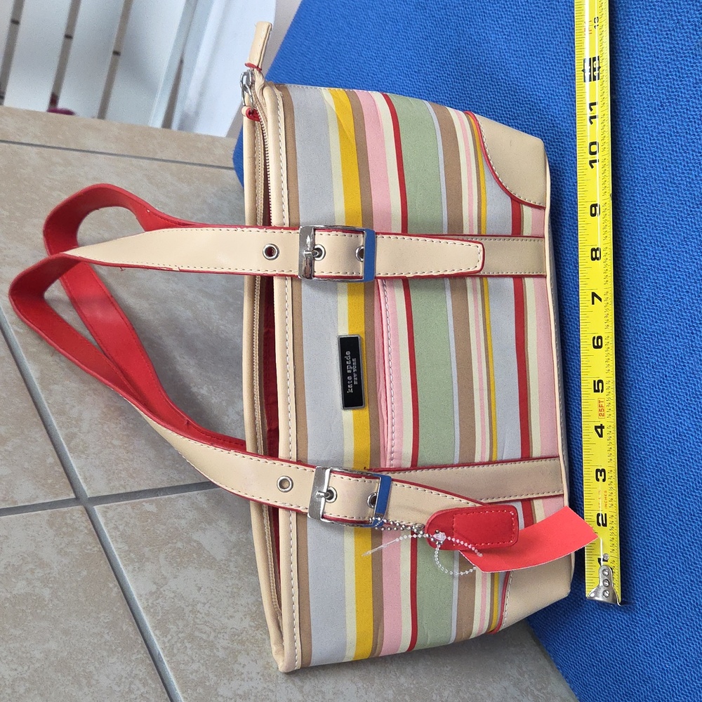 Kate Spade Striped Satchel Bag.  Rare!